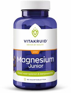 Vitakruid Magnesium Junior 90 Kauwtabletten voor kinderen, ondersteuning spieren en botten